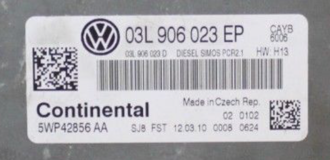 VW, 03L906023EP, 03L 906 023 EP, 5WP42856AA, 5WP42856 AA, DIESEL SIMOS PCR2.1