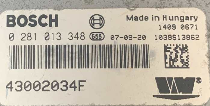 0281013348, 0 281 013 348, 43002034F