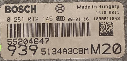 Unidad de control del motor Plug & Play, Alfa Romeo 159 2.4 JTDM, 0281012145, 0 281 012 145, 55195467, 1039S11943