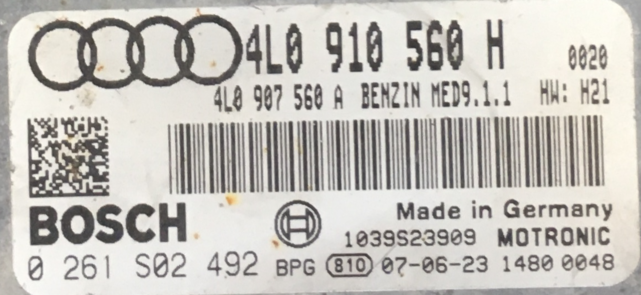 0261S02492, 0 261 S02 492, 4L0910560H, 4L0 910 560 H, 4L0907560A, 4L0 907 560 A, MED9.1.1
