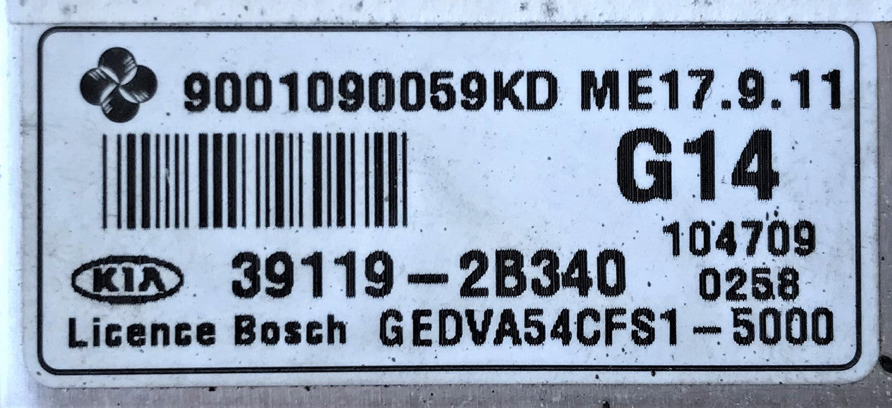 Kia Ceed, 391192B340, 39119-2B340, 9001090059KD, ME17.9.11