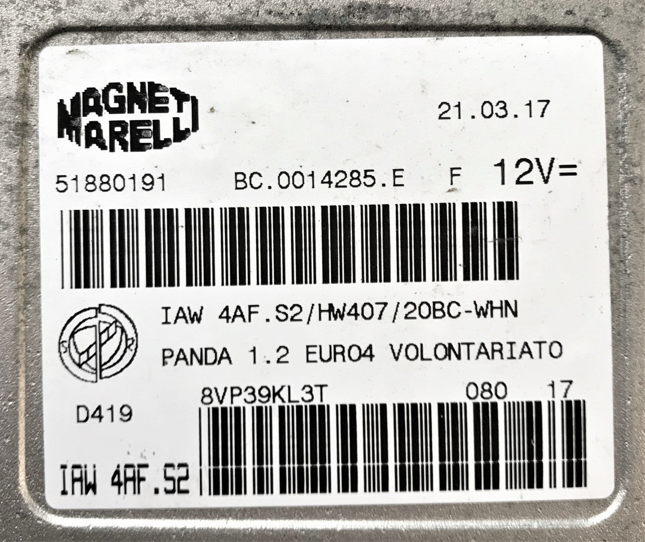 Fiat Panda 1.2, 51880191, BC0014285E, BC.0014285.E, IAW 4AF.S2