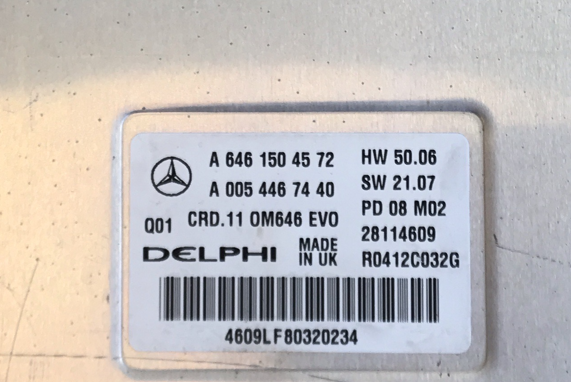 Mercedes, A6461504572, A 646 150 45 72, A0054467440, A 005 446 74 40, 28114609, R0412C032G, CRD.11, OM646 EVO