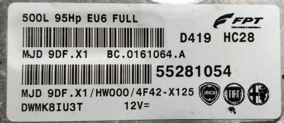 Fiat Ducato 2.3JTD, MJD9DFX1, MJD 9DF.X1, BC0161064A, BC.0161064.A, 55281054