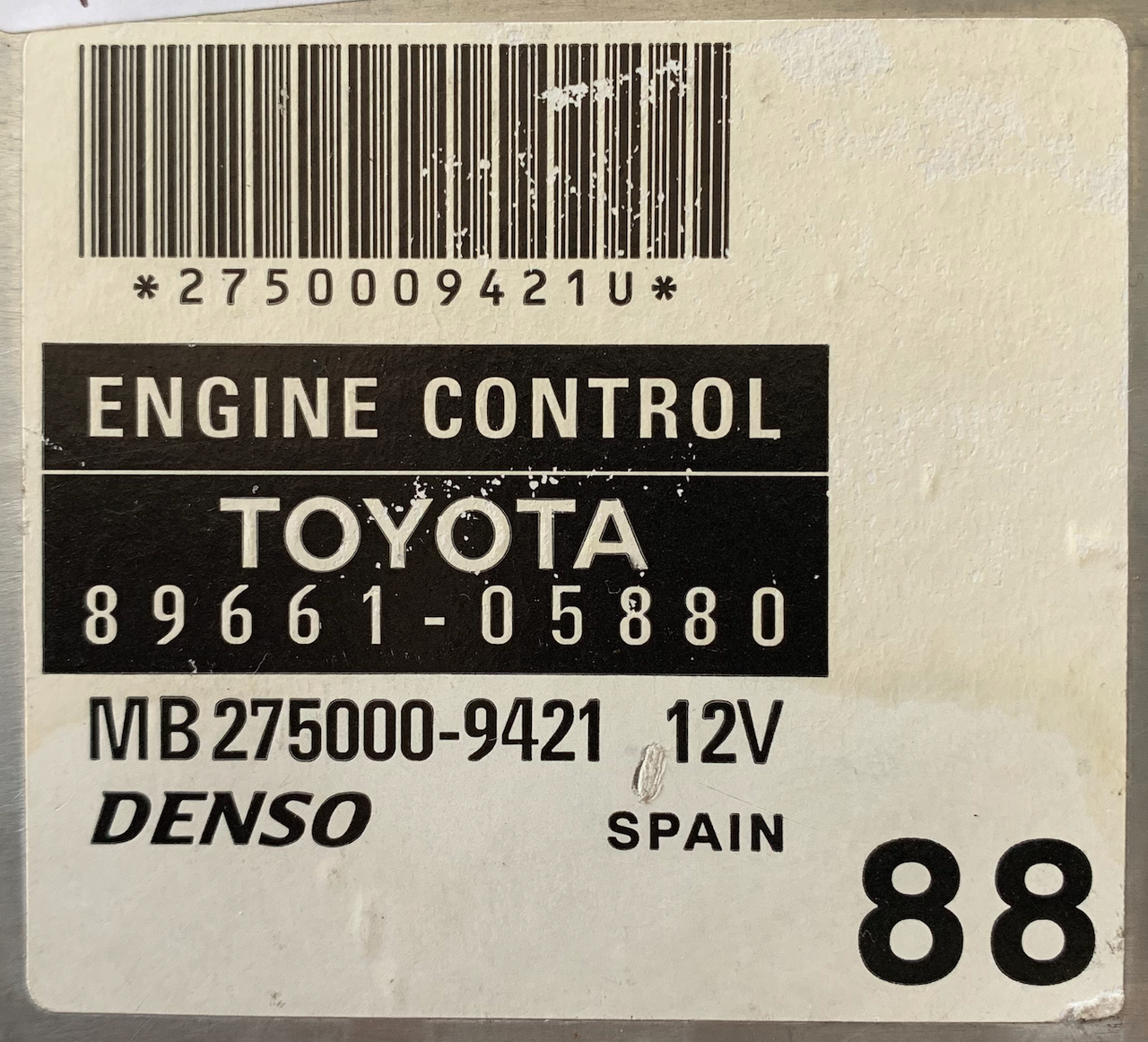 Toyota Avensis, 89661-05880, MB275000-9421, 88