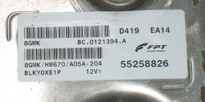 8GMK, 55258826, BC0121394A, BC.0121394.A, HW670