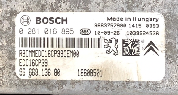 Citroen C-Crosser 2.2 HDi, Peugeot 4007 2.2 HDi, 0281016895, 0 281 016 895, 9666913680, 96 669 136 80, EDC16CP39