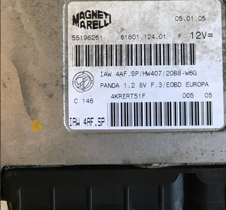 Plug & Play Magneti Marelli Engine ECU, Fiat, IAW 4AF.SP, IAW4AF.SP, 55196261, 6160112401, 61601.124.01