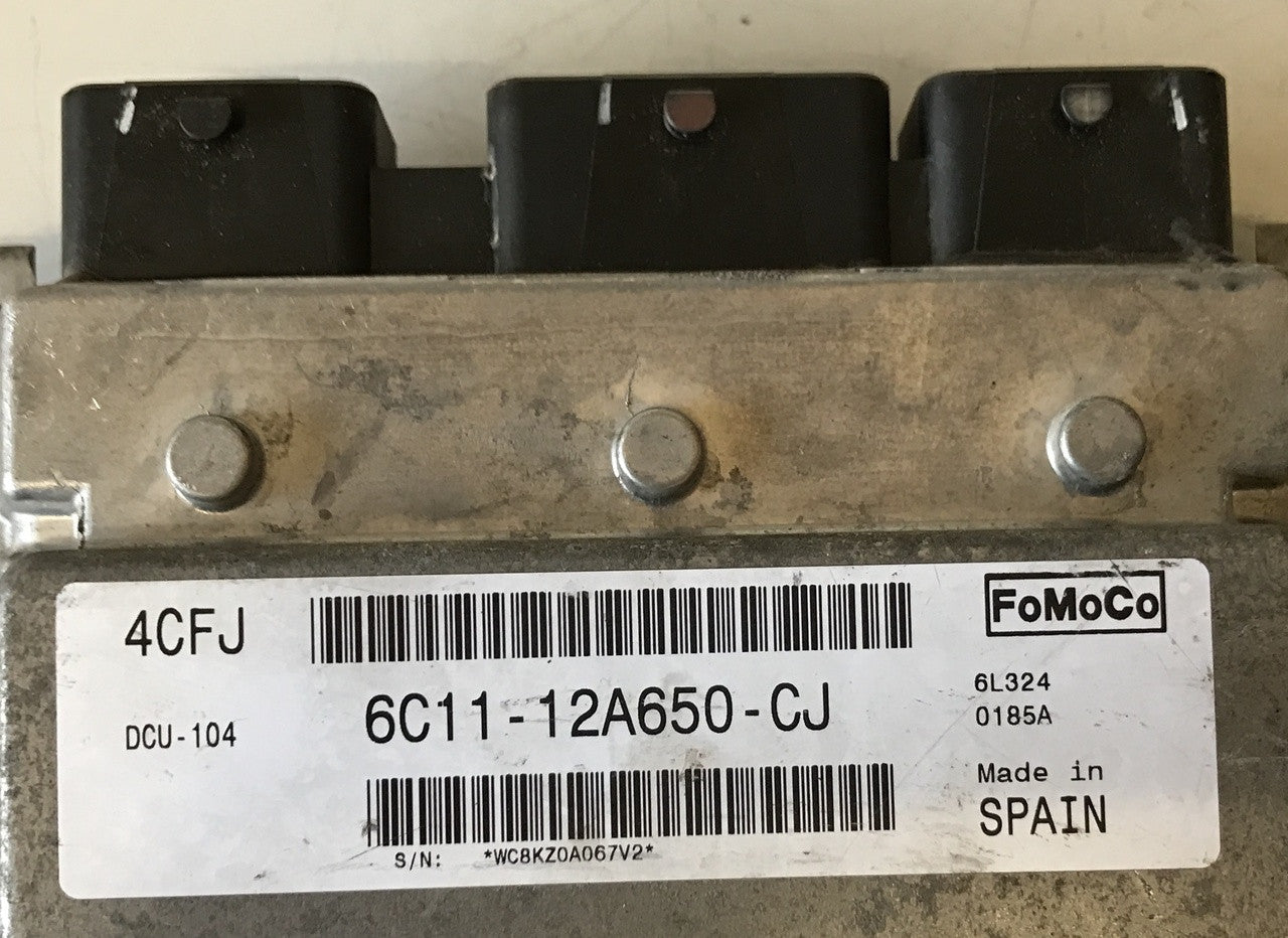 Ford Transit 2.4D Engine ECU, 6C11-12A650-CJ, 4CFJ, DCU-104