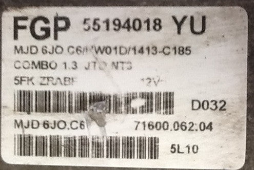 MJD6JOC6, MJD 6JO.C6, 55194018, 7160006205, 71600.062.05, FGP