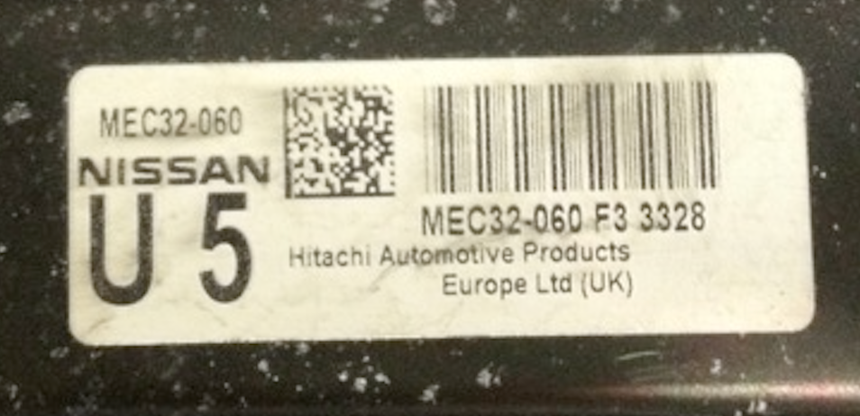 Nissan Micra 1.2L, MEC32-060 F3, U5