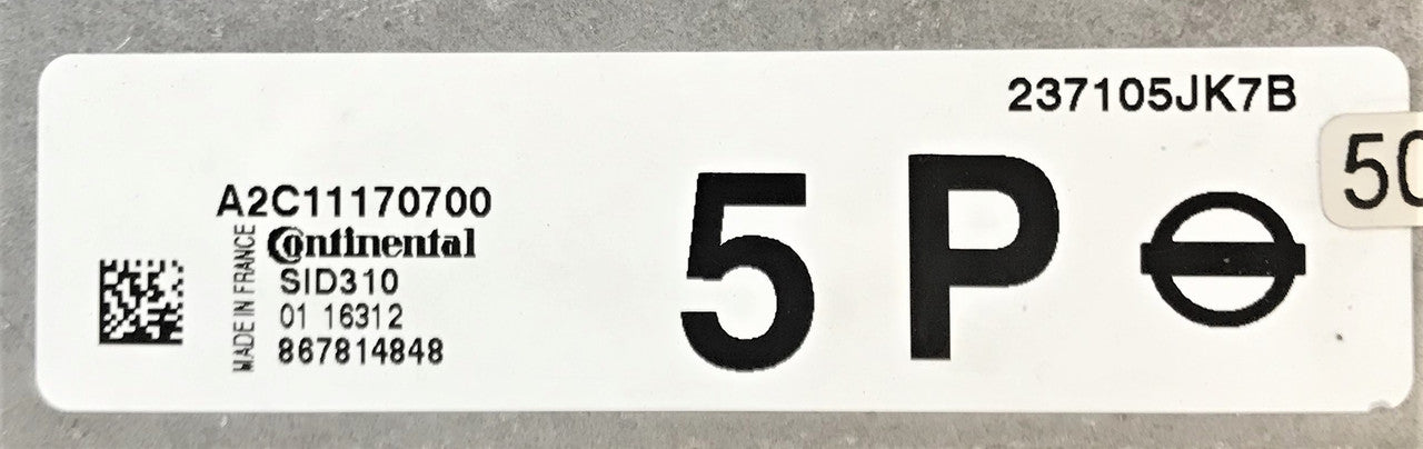 Nissan, SID310, A2C11170700, 237105JK7B, 887814848, 5P