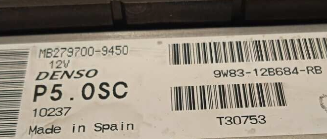 P50SC, P5.0SC, MB2797009450, MB279700-9450, 9W8312B684RB, 9W83-12B684-RB