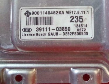 Plug & Play Bosch Engine ECU, Hyundai, 39111-03850, 9001140482KA, 235, ME17.9.11.1