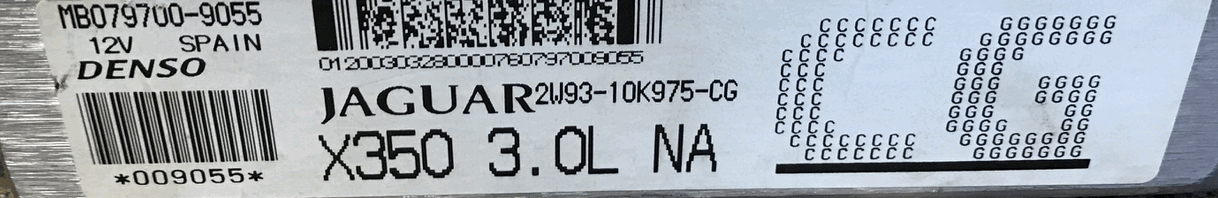 Jaguar XJ6 3.0, MB079700-9055, 2W93-10K975,CG, X350 3.0L NA