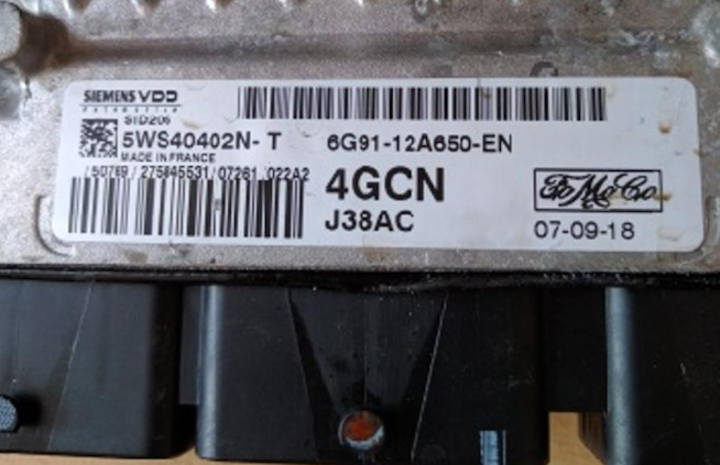 Ford, SID206, 5WS40402N-T, 6G91-12A650-EN, 4GCN, J38AC