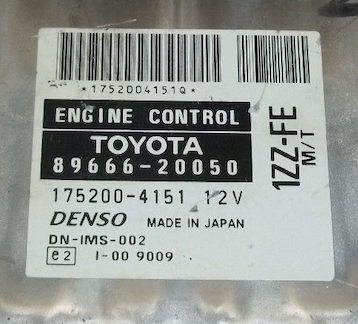 Toyota Celica, 89666-20050, 175200-4151, 1ZZ-FE