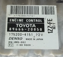 Toyota Celica, 89666-20050, 175200-4151, 1ZZ-FE