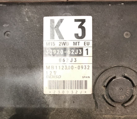 Suzuki, MB112300-0932, 33920-62J3 1, K3