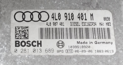 Audi Q7 3.0 TDI, 0281013689, 0 281 013 689, 4L0910401M, 4L0 910 401 M, EDC16CP34