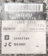 Isuzu, 8973192744, 897319 2744, 275800-2182, 24451764