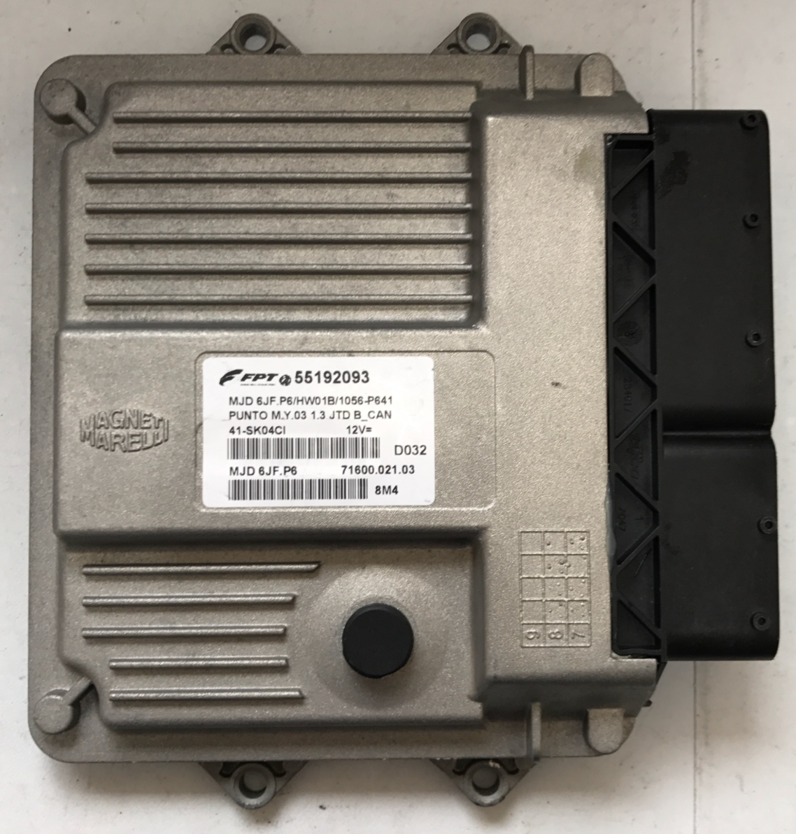 Fiat Punto 1.3, MJD6JFP6, MJD 6JF.P6, 55192093, 7160002103, 71600.021.03