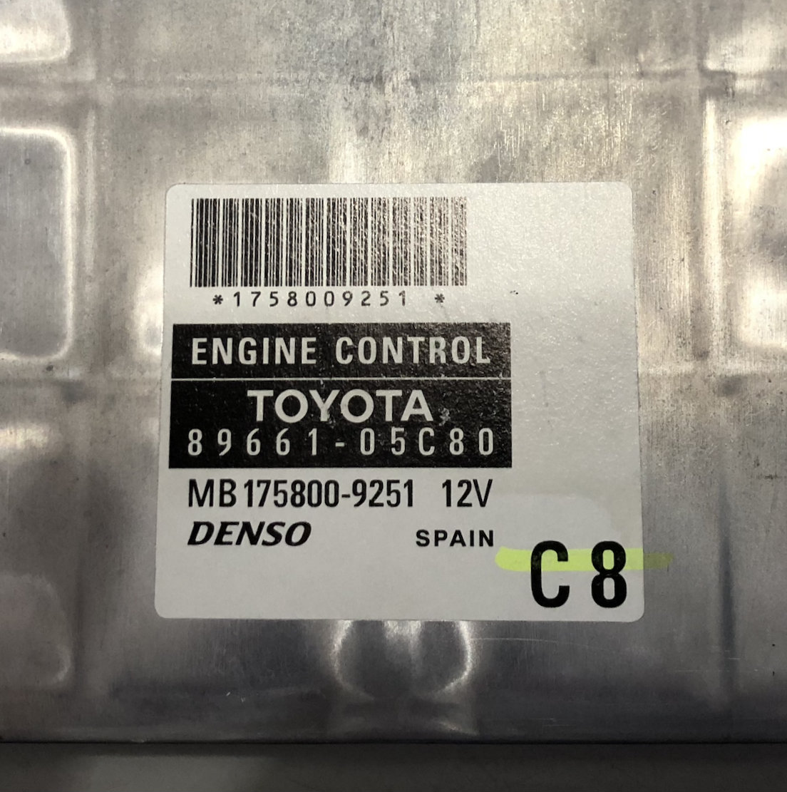 Toyota, 8966105C80, 89661-05C80, MB1758009251, MB175800-9251, C8