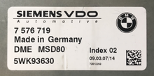 BMW, DME MSD80, 7576719, 7 576 719, 5WK93630, INDEX 02