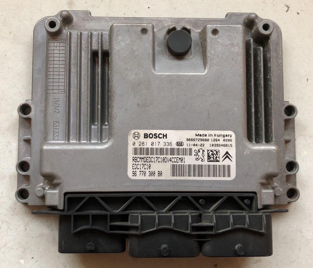 Bosch Engine ECU, Peugeot 207.1.4, 0281017336, 0 281 017 336, 9677030080, 96 770 300 80, EDC17C10, 1039S46815