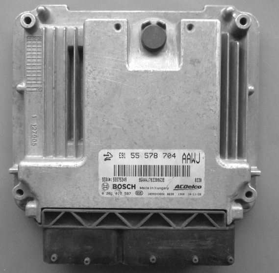 Bosch Engine ECU, Vauxhall Corsa 1.3D, 0281017587, 0 281 017 587, 55578704, 55 578 704, AAWJ