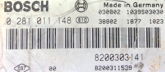 0 281 011 148, 0281011148, 8200303141, 8200311539