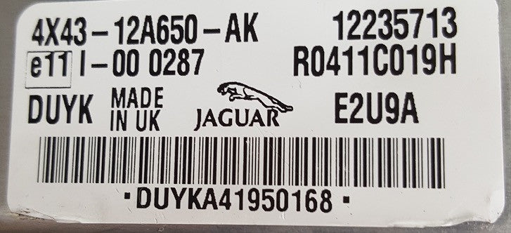 Jaguar, 4X43-12A650-AK, 12235713, R0411C019H, E2U9A, DUYK