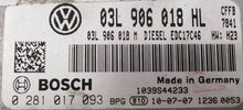 Seat Alhambra 2.0 TDI, 0281017093, 0 281 017 093, 03L906018HL, 03L 906 018 HL, EDC17C46